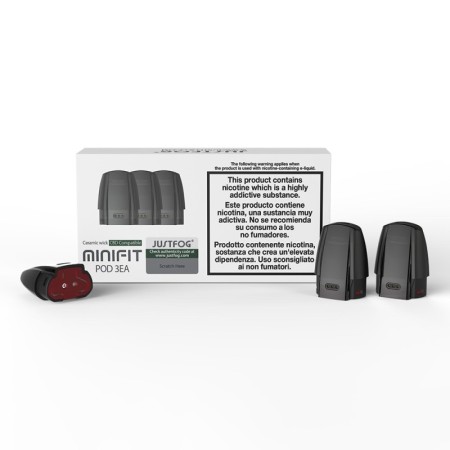 Justfog - Minifit Pod 1.5ml (Cotton/Ceramic) - x3-1.5ml x 3 Cotton Coil