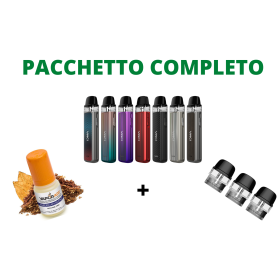 PACCHETTO COMPLETO VINCI POD 15W + LIQUIDO VAPORART + CARTUCCE RICAMBIO