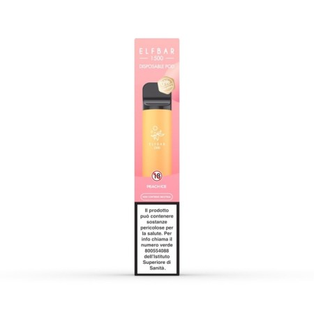 Sigaretta elettronica usa e getta 1500 Peach Ice 0MG/ML ELF BAR