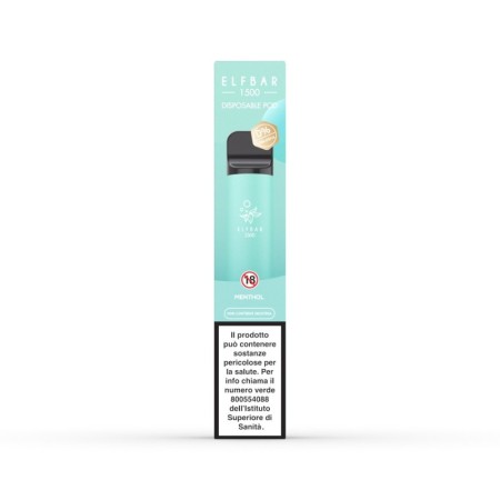 Sigaretta elettronica usa e getta 1500 Menthol 0MG/ML ELF BAR