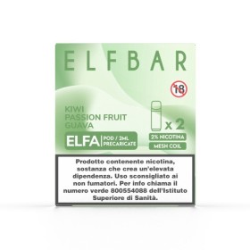 ELFBAR ELFA Pod Kiwi Passion fruit Guava 2ml 20mg/ml - 2 PEZZI