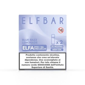 ELFBAR ELFA Pod Blue razz lemonade 2ml 20mg/ml - 2 PEZZI