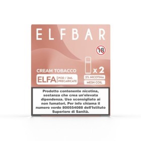 ELFBAR ELFA Pod Cream Tobacco 2ml 20mg/ml - 2 PEZZI