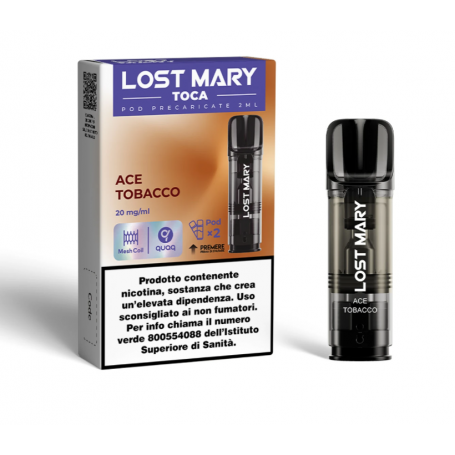 ELFBAR LOST MARY TOCA AIR Pod Ace Tobacco 2ml 20mg/ml - 2 PEZZI