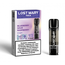 ELFBAR LOST MARY TOCA AIR Pod Blueberry Sour Raspberry 2ml 20mg/ml - 2 PEZZI