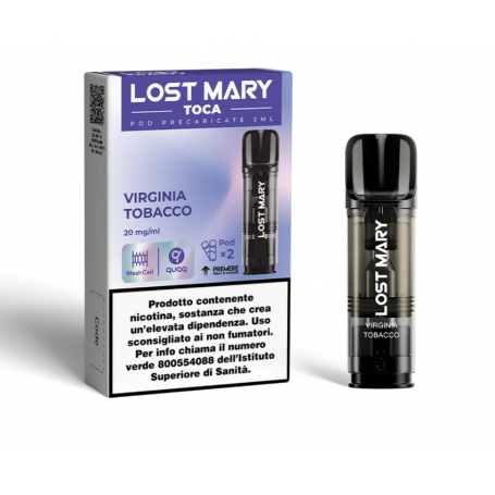 ELFBAR LOST MARY TOCA AIR Pod Virginia Tobacco 2ml 20mg/ml - 2 PEZZI