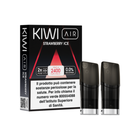 Kiwi Air - Strawberry Ice 0 - Singola Pod Confezione da 2 pezzi